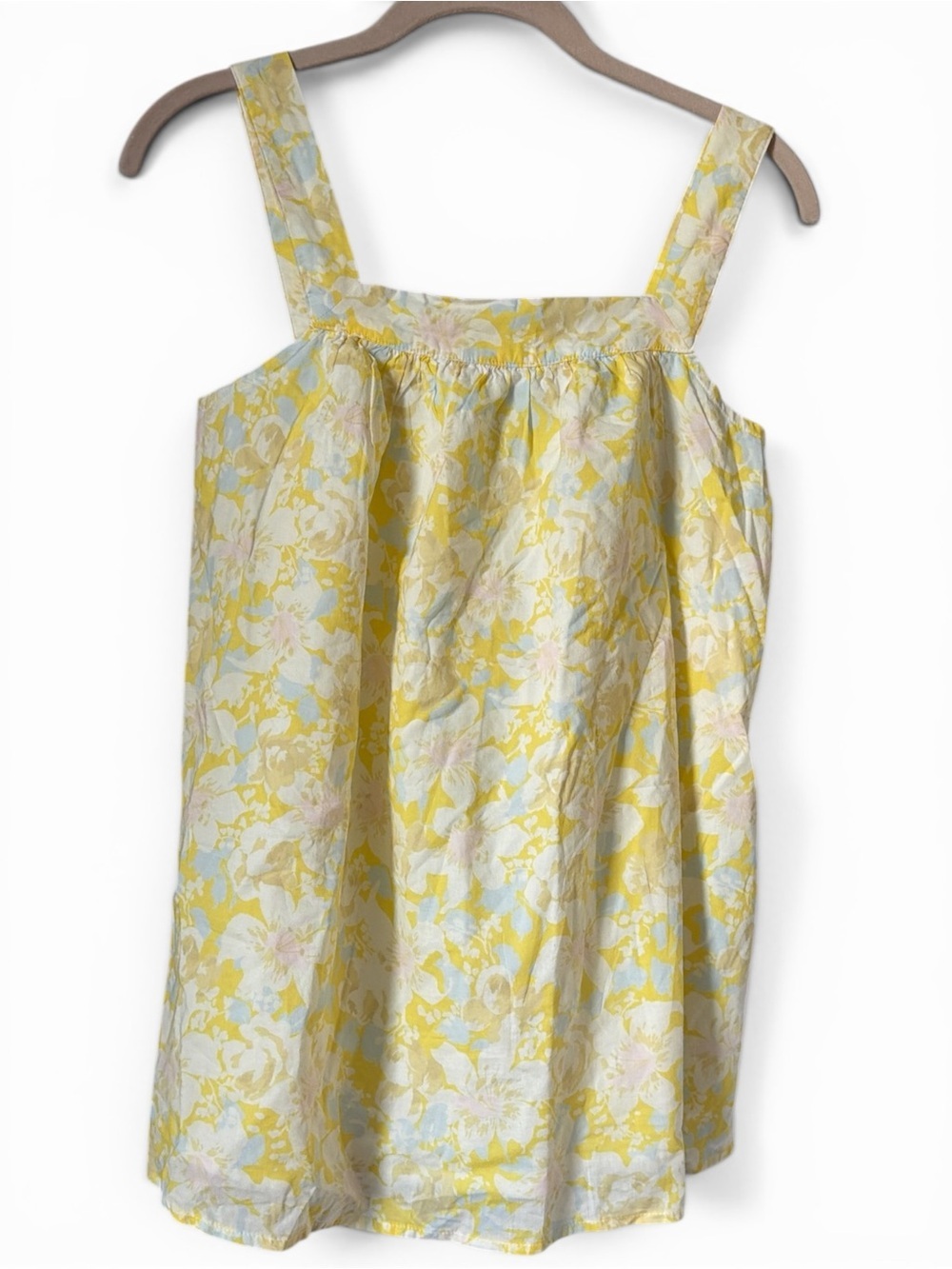The Nines by HATCH Yellow Floral 100% Cotton Maternity Top Summer Flowy XS